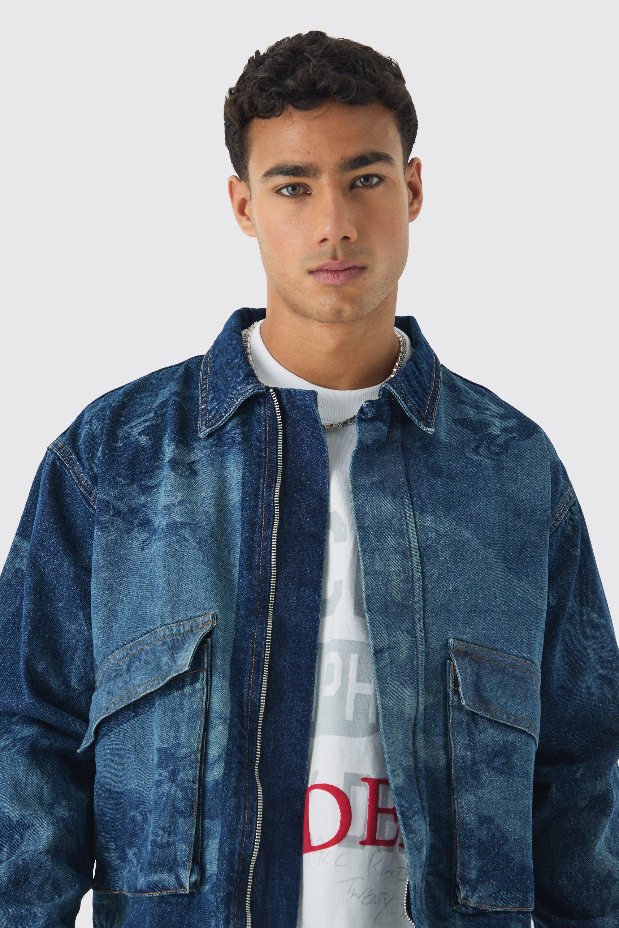 Veste en jean courte oversize top